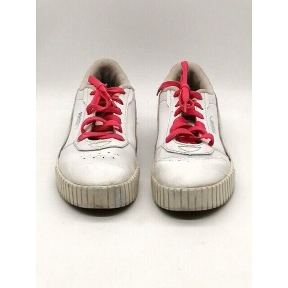 Puma Womens Sneakers White Pink Lace Up Athletic Shoe Padded Round Toe 6.5 - Picture 3 of 12